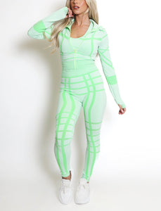 Printed Three Piece Gym set