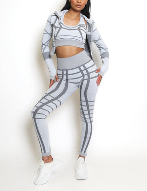 Printed Three Piece Gym set