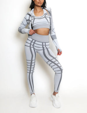 Printed Three Piece Gym set