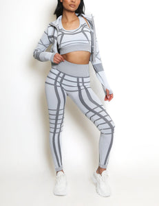 Printed Three Piece Gym set