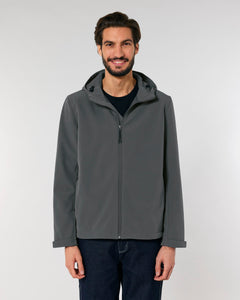 MENS HOODED SOFTSHELL JACKET