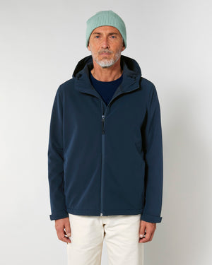 MENS HOODED SOFTSHELL JACKET