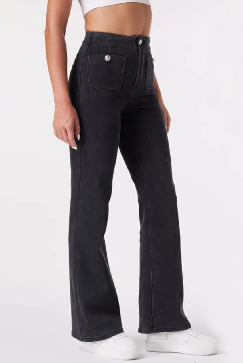 Black Denim Bootcut Jeans