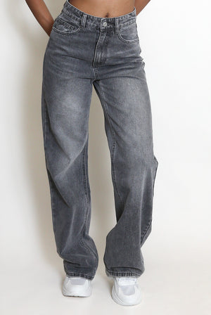 Wide Leg Ripped Back Jeans