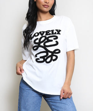 Lovely Slogan Print T-Shirt