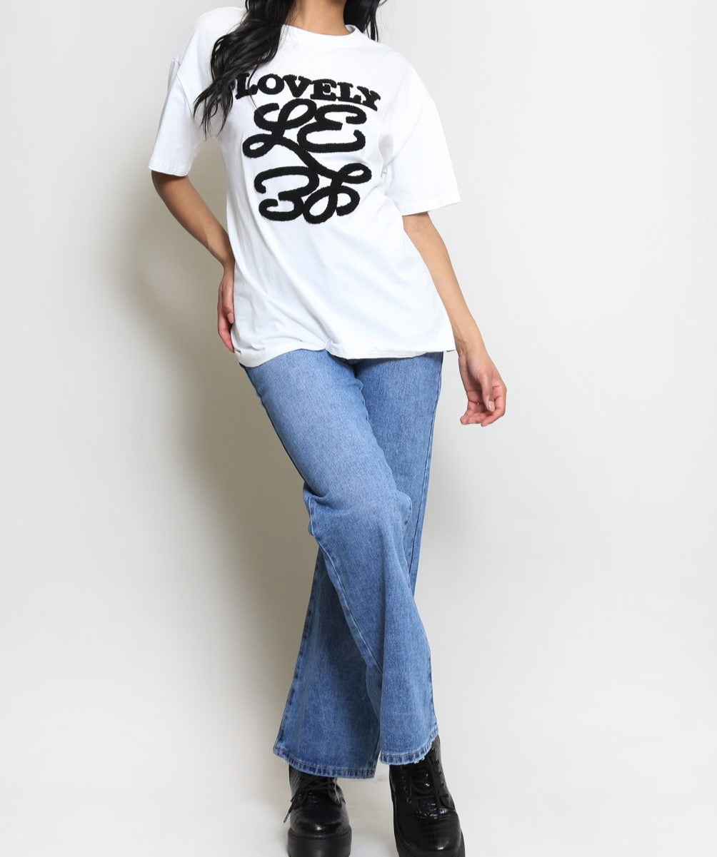 Lovely Slogan Print T-Shirt