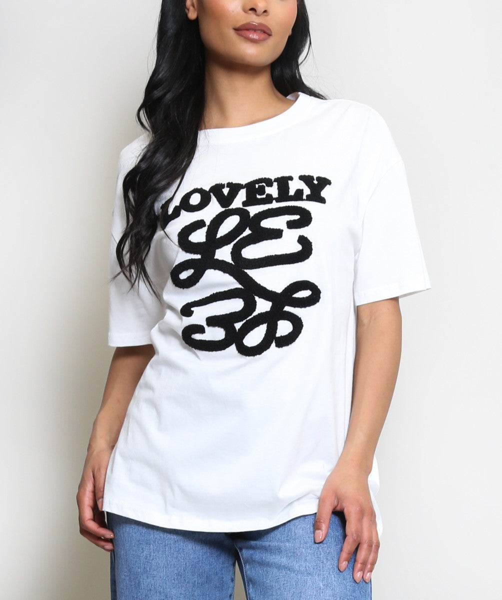 Lovely Slogan Print T-Shirt