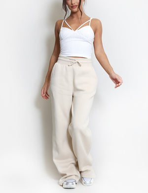 Wide Leg Split Hem Jogger