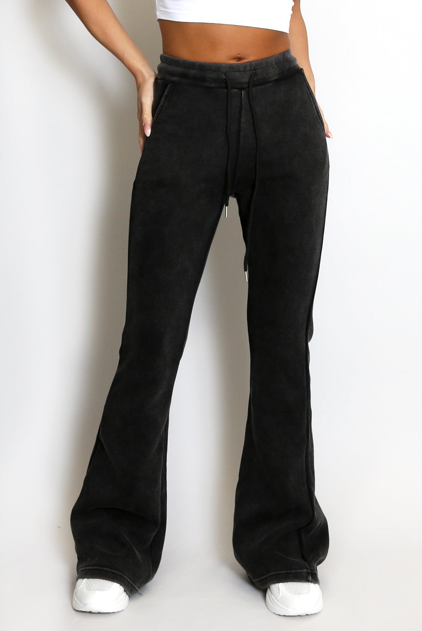 Acid Wash Flare Trouser