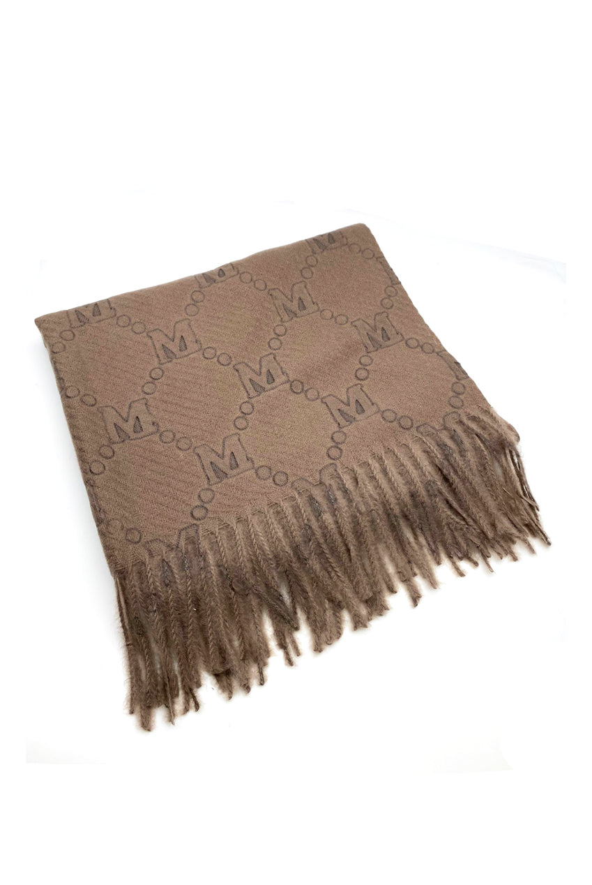 M Monogram Wool Blend Scarf