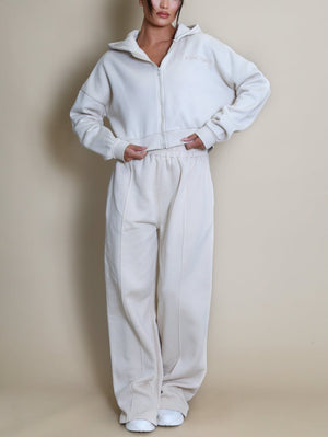 Iconic Hooded And Wide Leg Jogger Set