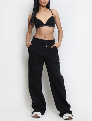 Wide Leg Split Hem Jogger