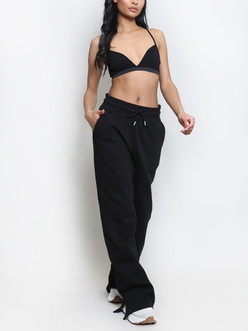 Wide Leg Split Hem Jogger