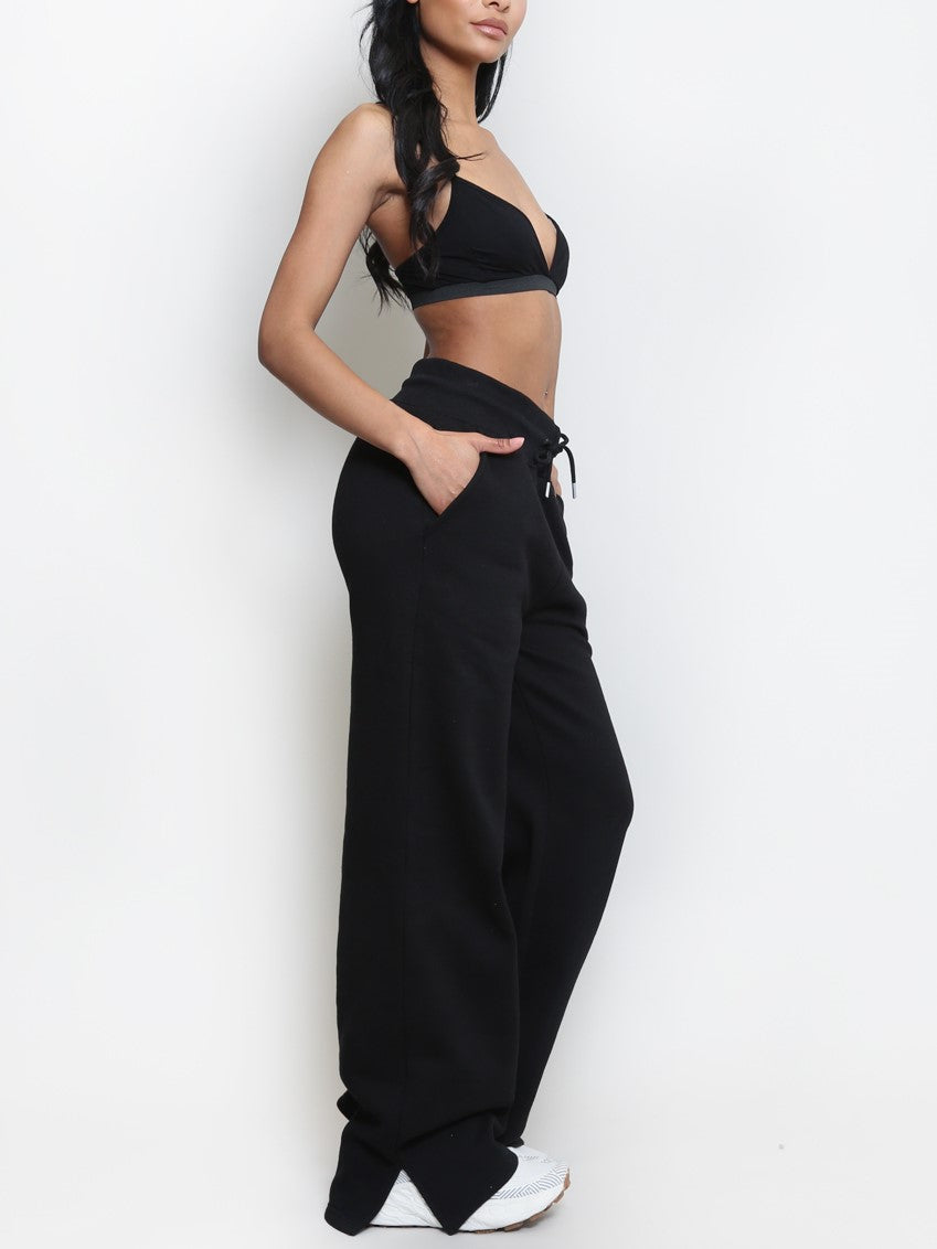 Wide Leg Split Hem Jogger