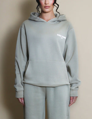 New York Bubble Print Hooded Sweatshirt