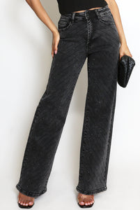 Tiered Diamante Embellished Wide Fit Jeans