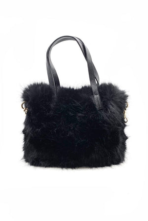 Faux Fur Mini Tote Grab Bag