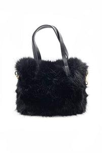 Faux Fur Mini Tote Grab Bag