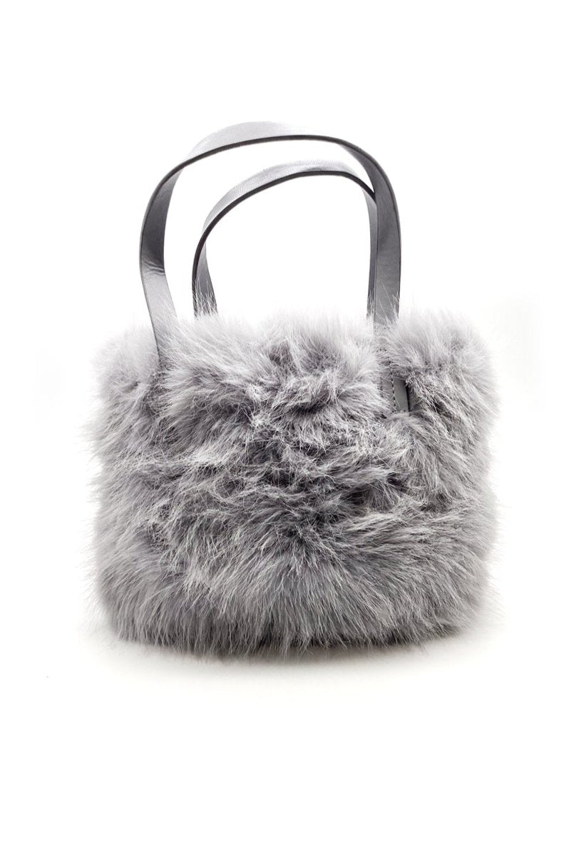 Faux Fur Mini Tote Grab Bag