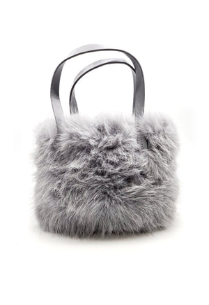 Faux Fur Mini Tote Grab Bag