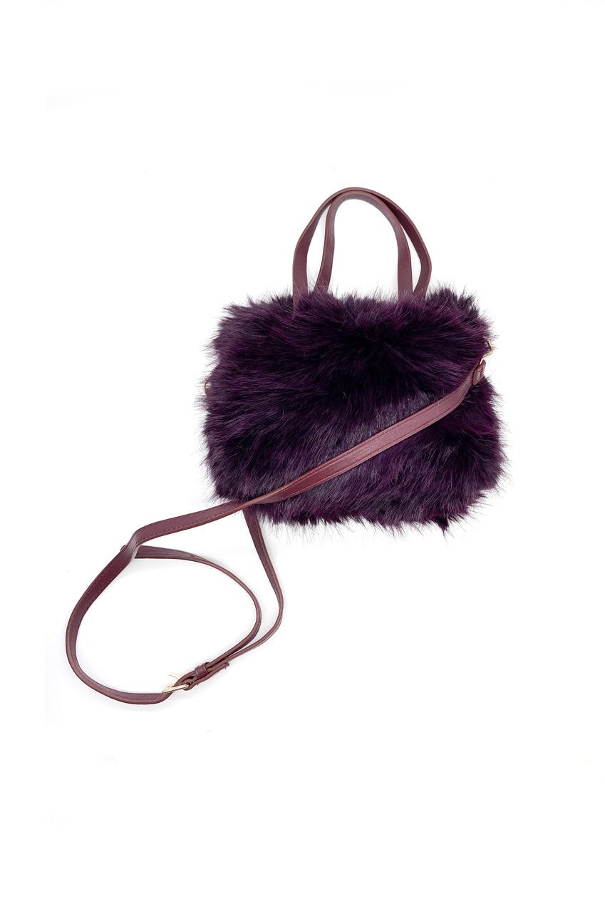 Faux Fur Mini Tote Grab Bag
