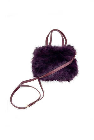 Faux Fur Mini Tote Grab Bag