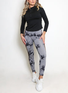 Tie Dye Cut Out Push Up Leggings