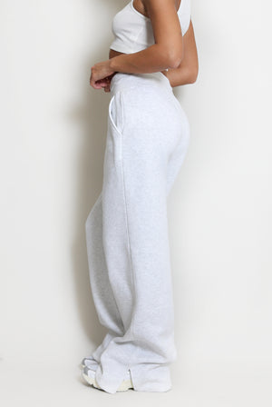 Wide Leg Split Hem Jogger