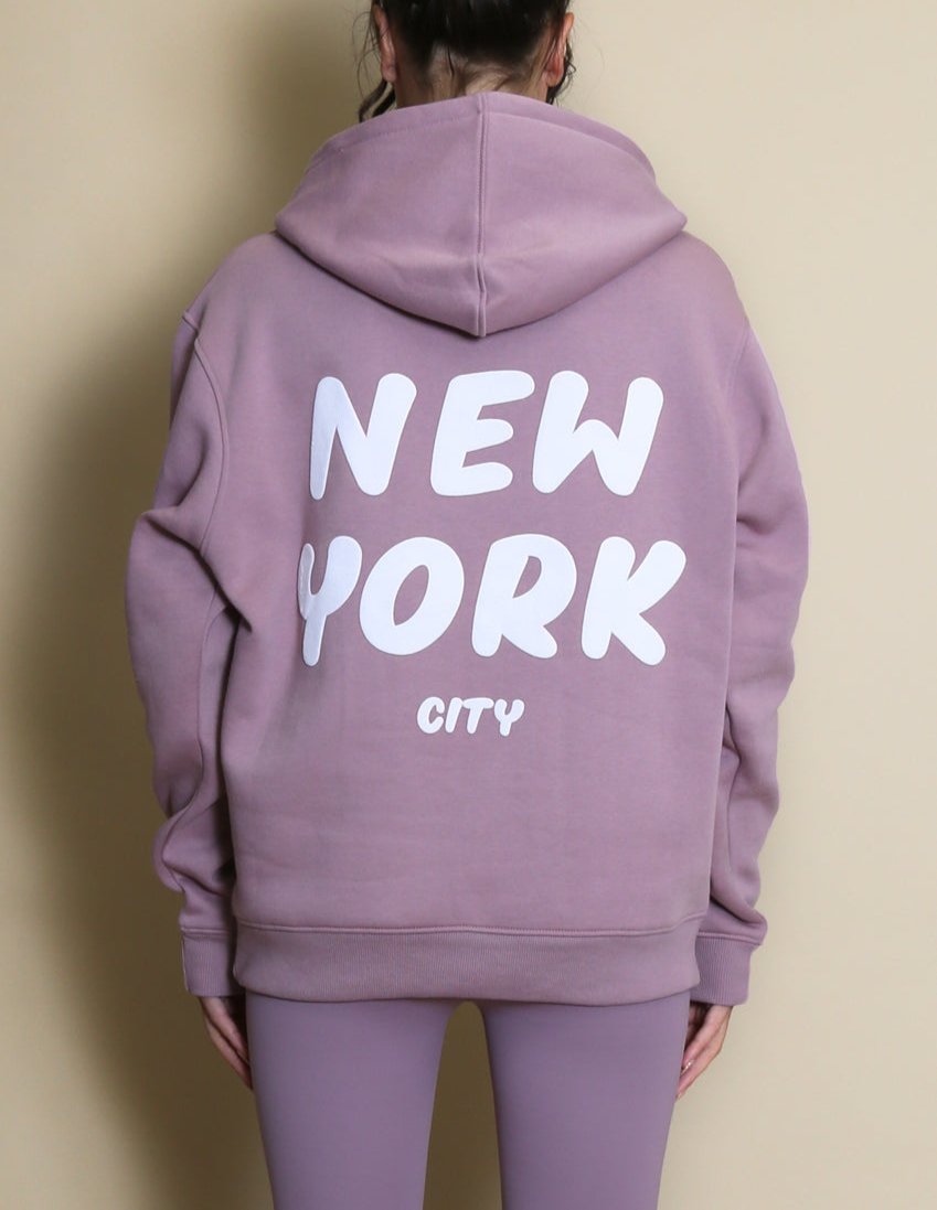 New York Bubble Print Hooded Sweatshirt