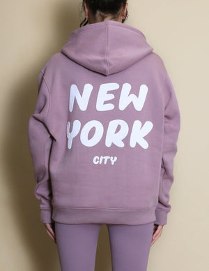 New York Bubble Print Hooded Sweatshirt