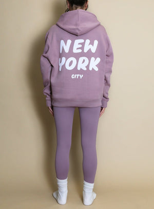 New York Bubble Print Hooded Sweatshirt