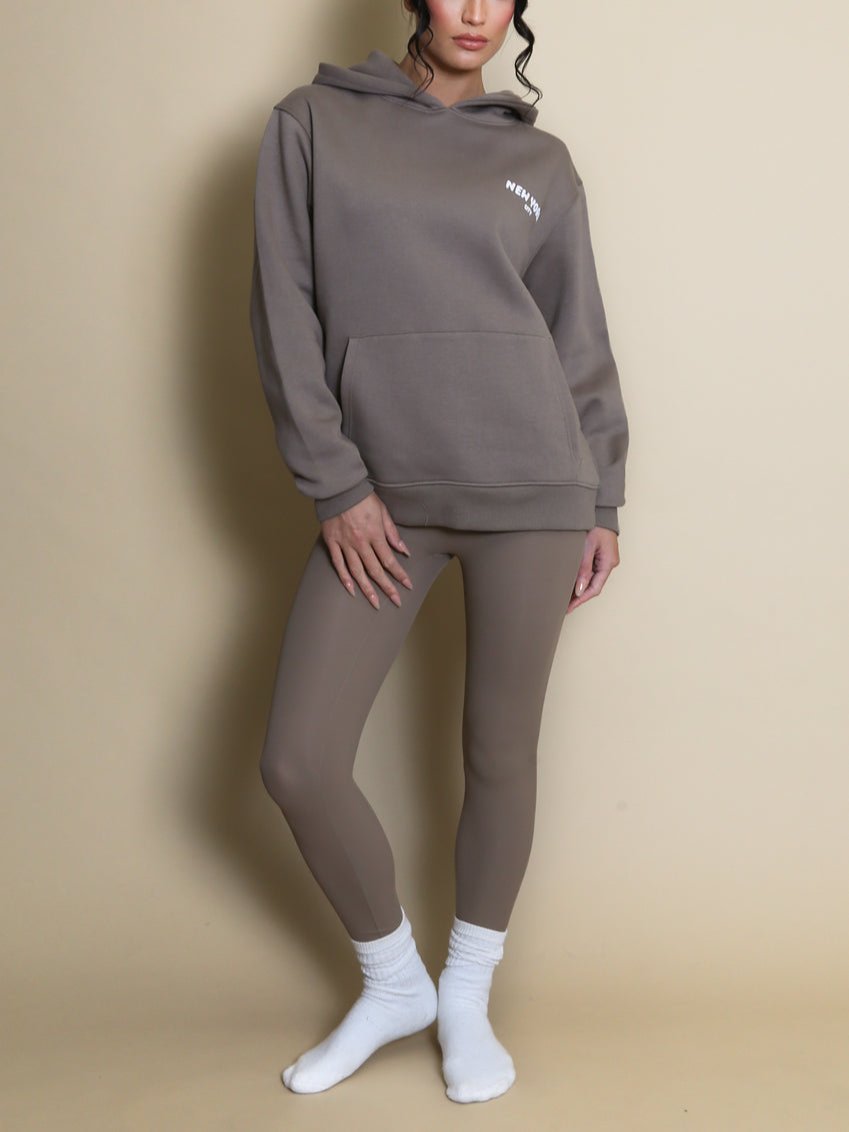 New York Bubble Print Hooded Sweatshirt