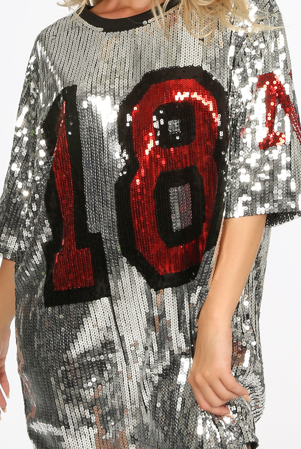 Sequin 18 Slogan T-Shirt Dress